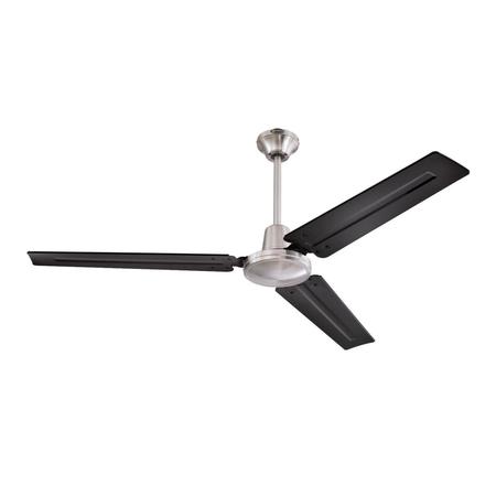 Westinghouse Jax Industrial-Style 56" 3-Blade Brushed Nickel Indoor Ceiling Fan 7800300